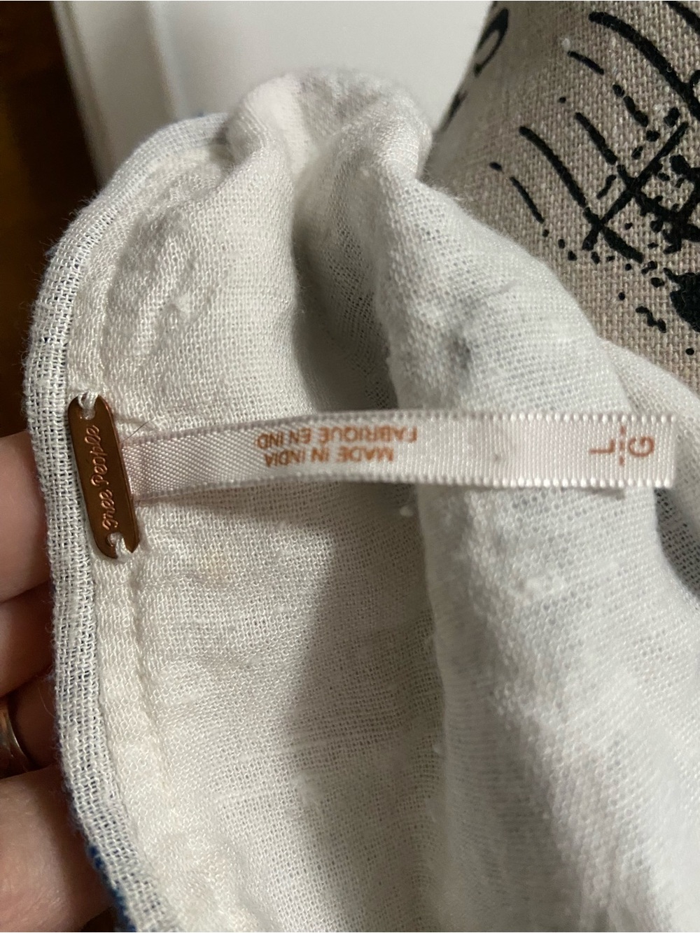 Free People White Mini Dress with Blue Embroidery - Picture 3 of 3
